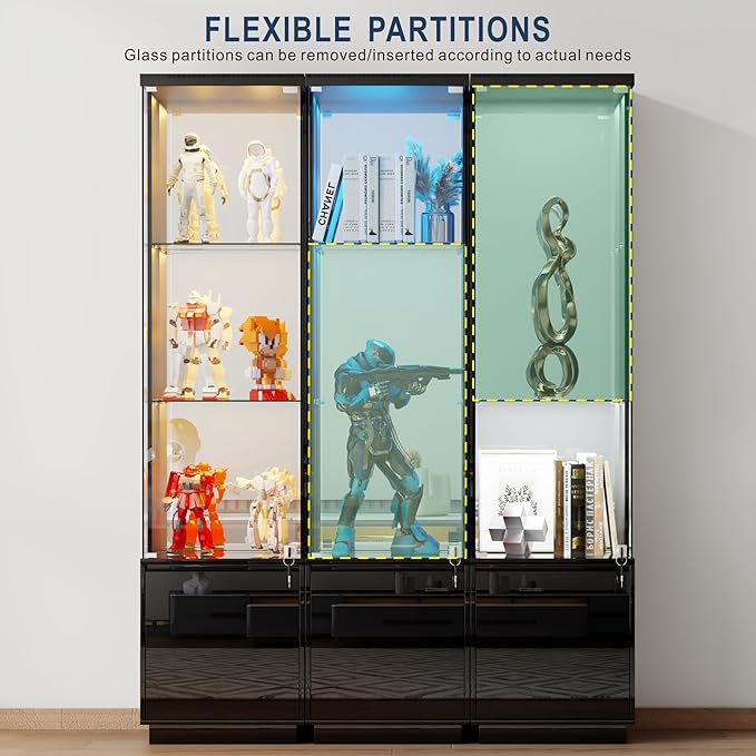 HNEBC Corner Glass Display Cabinet