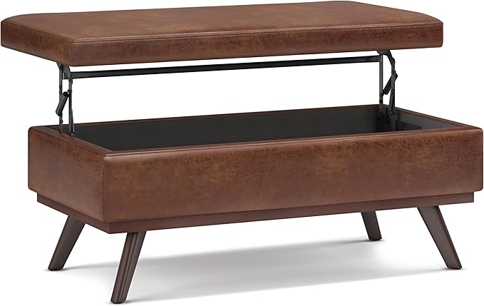 SIMPLIHOME Owen Lift Top Coffee Table Storage Ottoman