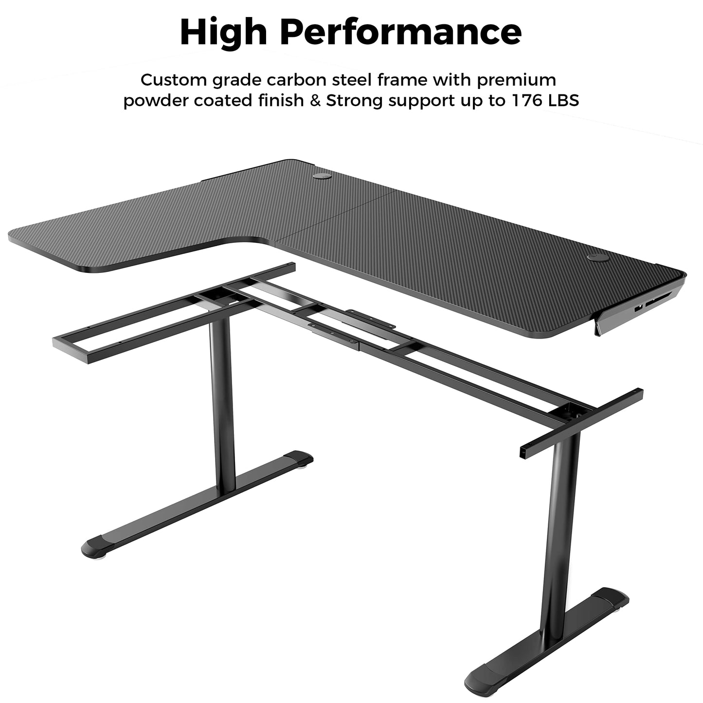 EUREKA ERGONOMIC L Shaped Gaming Desk, 60 Inch L60 Home Office Corner PC Computer Gamer Table Large Writing Workstation Gifts w Mouse Pad Cable Management, Space Saving, Easy to Assemble, Left, Black