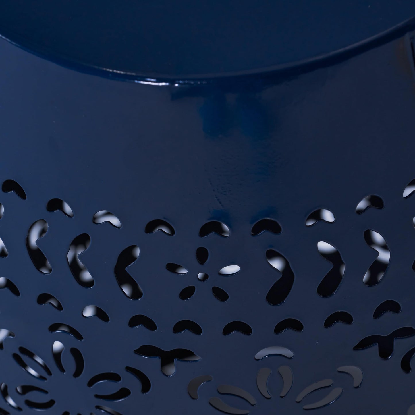 Christopher Knight Home Ruby Outdoor 12" Iron Side Table, Dark Blue