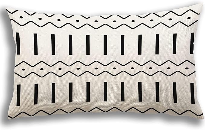 YCOLL Lumbar Pillow Covers 12x20 Set of 4, Modern Sofa Throw Pillow Cover
