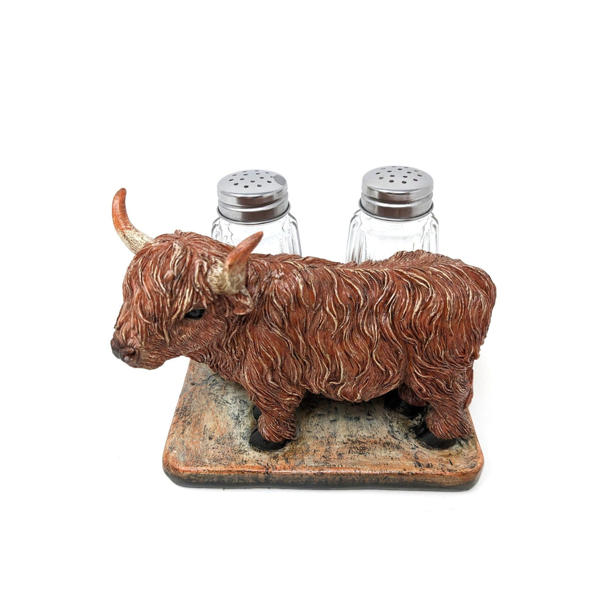 BestGiftEver Highland Cow Salt and Pepper Shakers | Scottish Highland Cow Decor | Rustic Farmhouse Kitchen Accessories | Animal Condiment Holder | Novelty Salt and Pepper Shaker Set for Nature Lovers