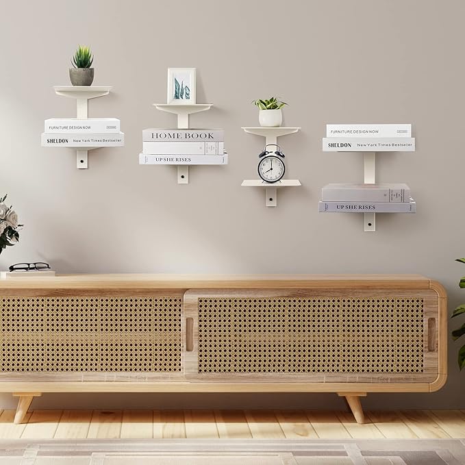 Floating Book Shelves for Wall, 8 Tier Invisible Floating Bookshelf, Vertical