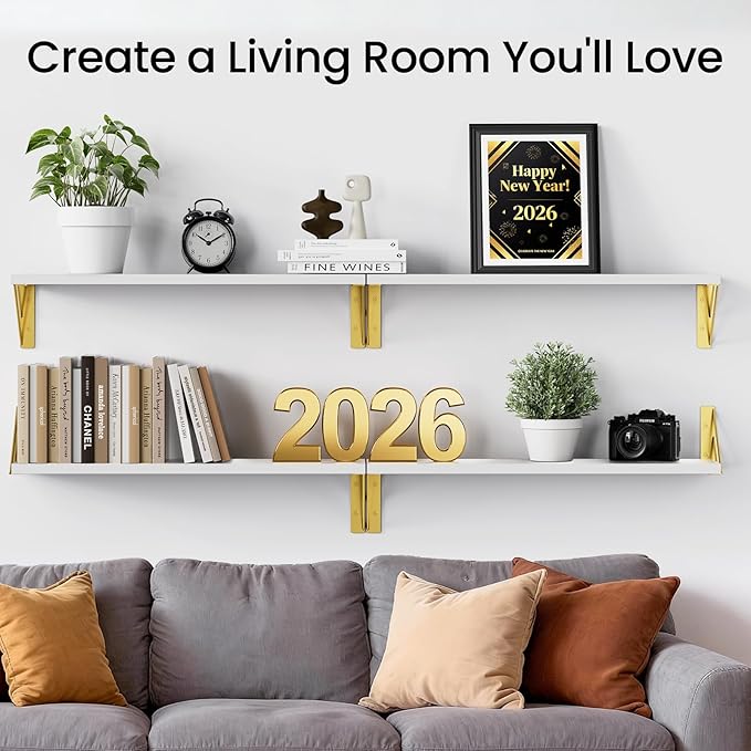BAYKA Wall Shelves for Bedroom Decor, Floating Wall Shelf for Living Room