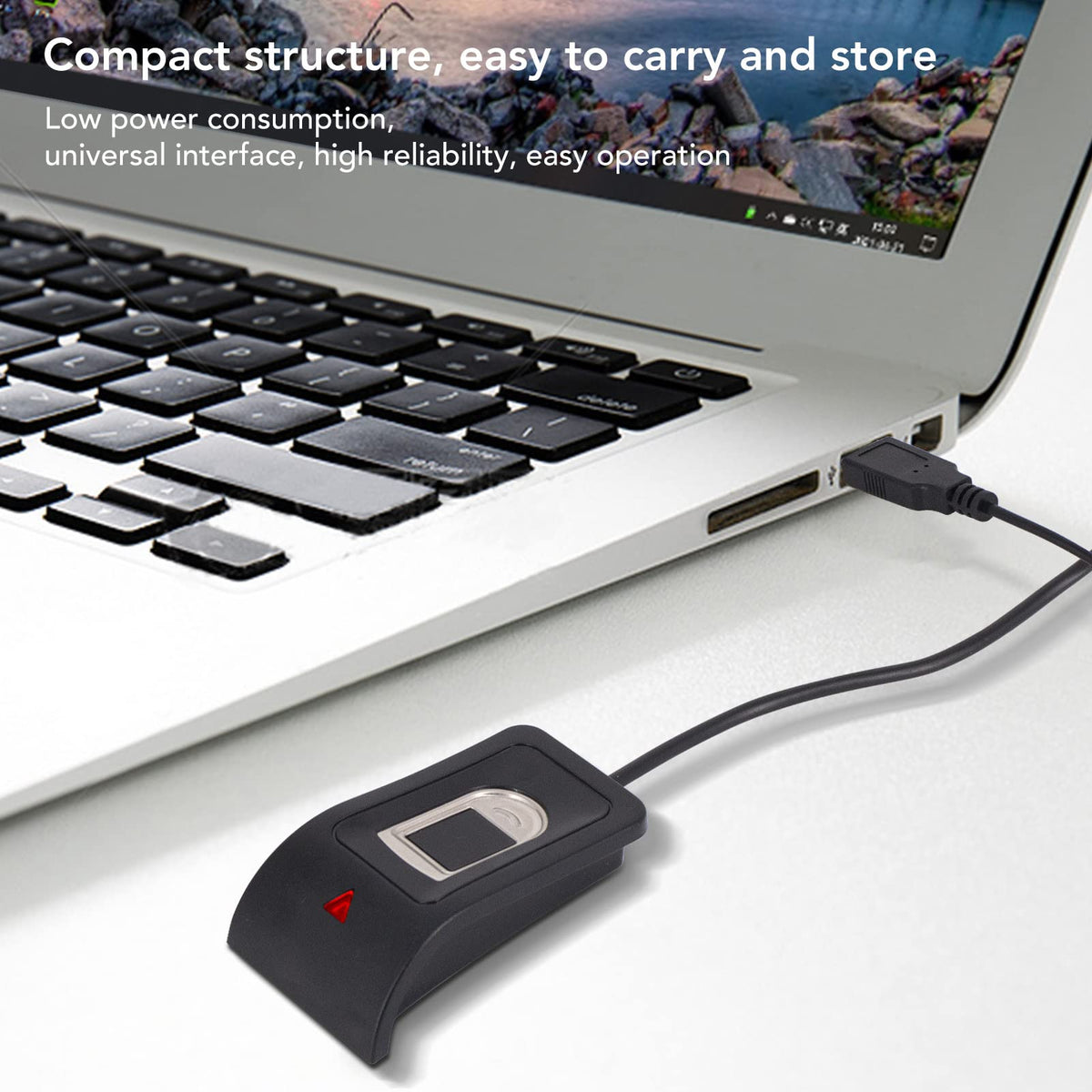 ZJchao USB Fingerprint Reader Scanner, Mini Key Reader and Attendance Machine for with 360° Calibration