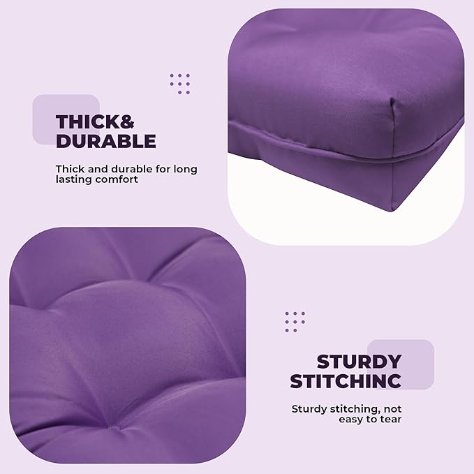 DANGHOOGY Wicker Chair Cushions, Waterproof Outdoor Loveseat Cushions