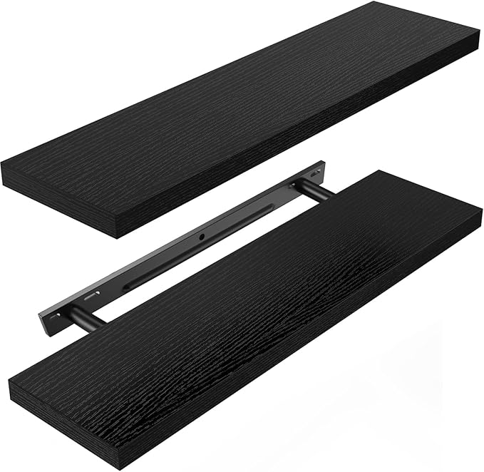 AMADA HOMEFURNISHING Floating Shelves Wall Mounted, 24 x 7 Inch Wall Shelves