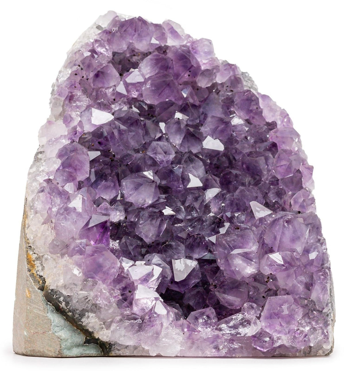SAMSARI 1 to 1.5 Lb Amethyst Crystal Geode From Uruguay – 3.5" to 6" Height, Natural Large Amethyst Cluster Rock – Crystals and Healing Stones