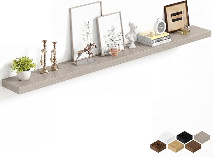 Fun Memories 67Inch Long Floating Shelves, 8 Inch Deep Shelves