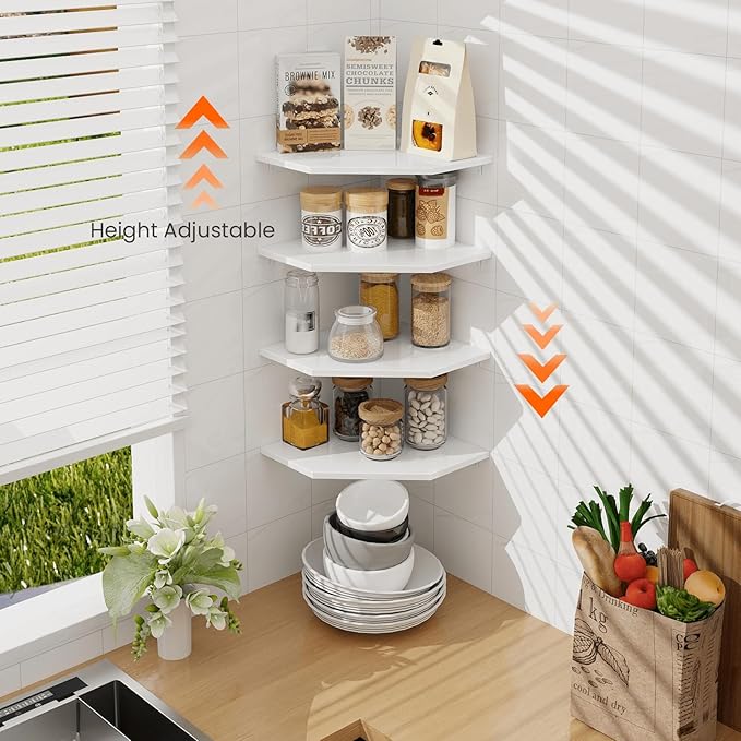 Homode Corner Wall Shelf, Corner Shelf Floating