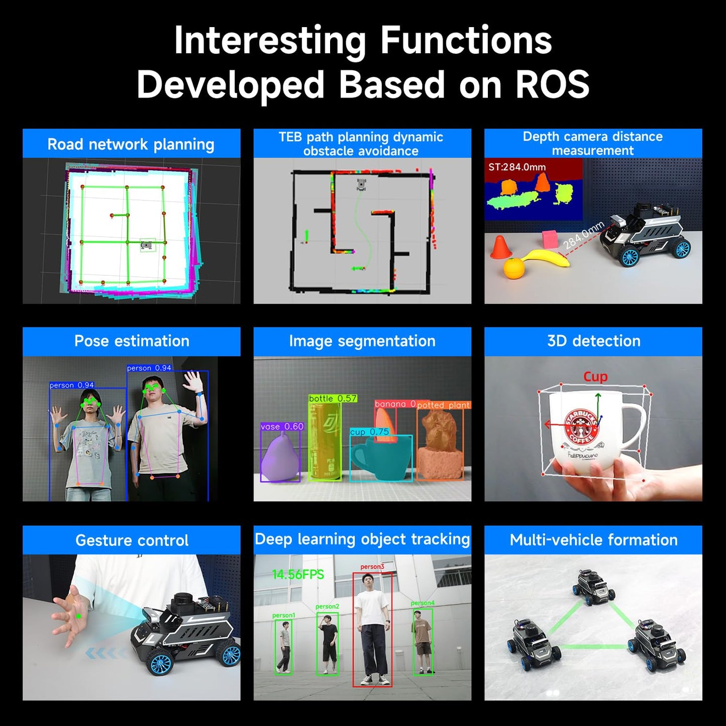Yahboom ROS2 Robot Car Ackerman Steering Chassis,AI Visual Recognition Embodied Intelligence AI for Jetson Nano B01 4GB,User Manual Included(Ultimate Ver with Nano-4GB)