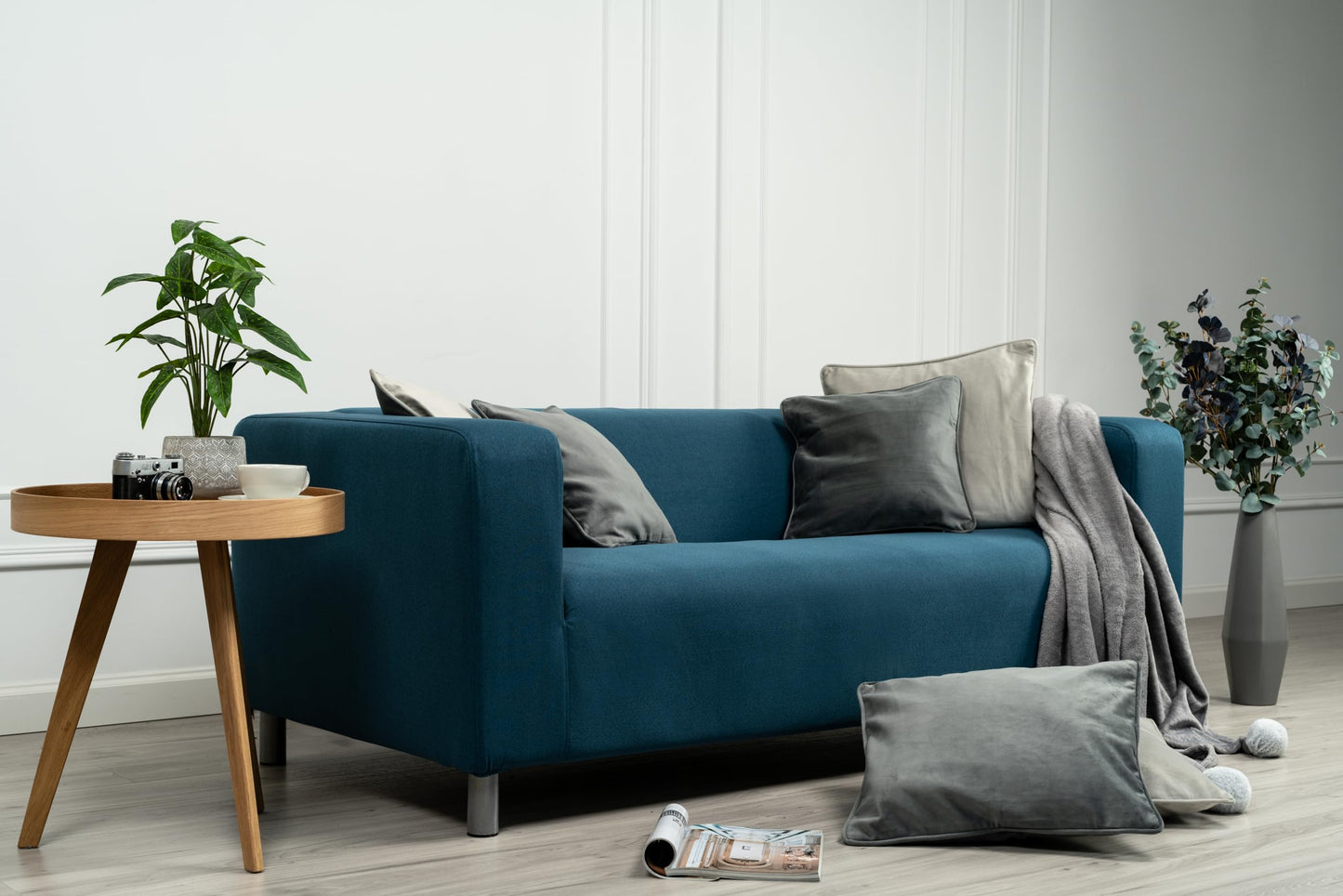 MASTERS OF COVERS Klippan Loveseat Slipcover for The IKEA 2 Seater Klippan Loveseat Sofa Cover Replacement- Dark Ocean