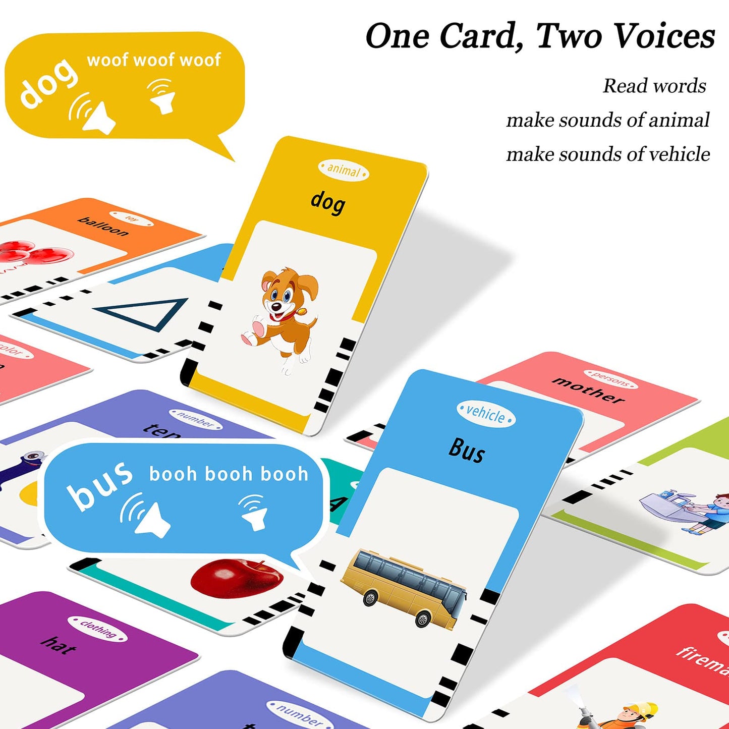 Startcan Toddler Learning Toys for 2 3 4 5 Year Old Boys and Girls, Autism Sensory Toys for Autistic Children, Speech Therapy Toys, 112 Cards - 224 Sight Words Talking Flash Cards