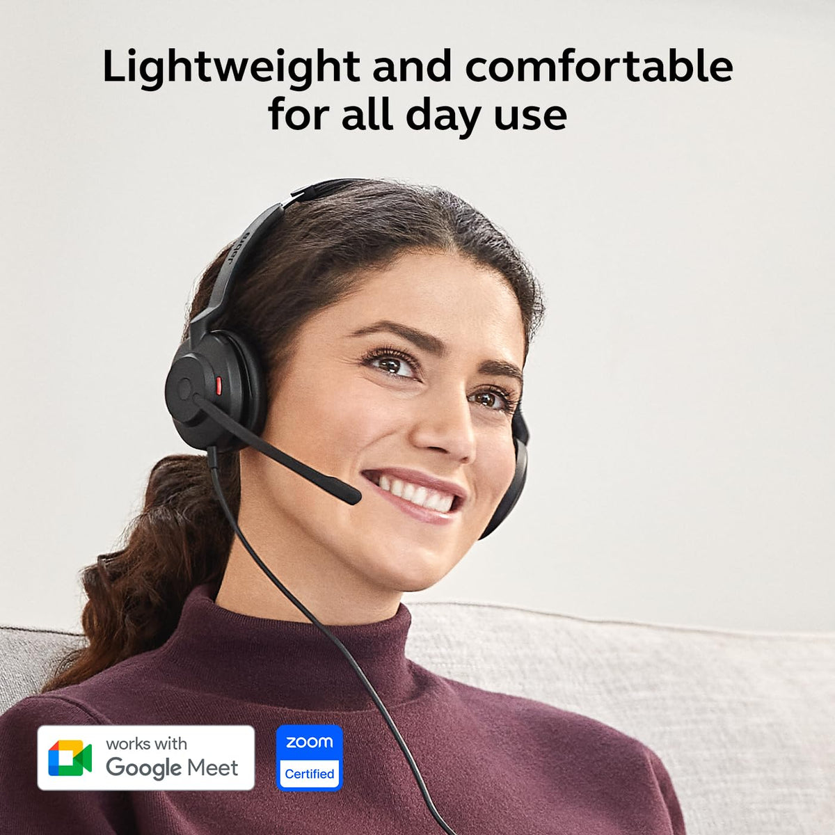 Jabra Evolve2 30 SE (2025 Version) Wired Dual-Ear Headset with Microphone for Work – Computer Headset - New USB-A and USB-C Cable - Goes with All Online Meeting Platforms - Black
