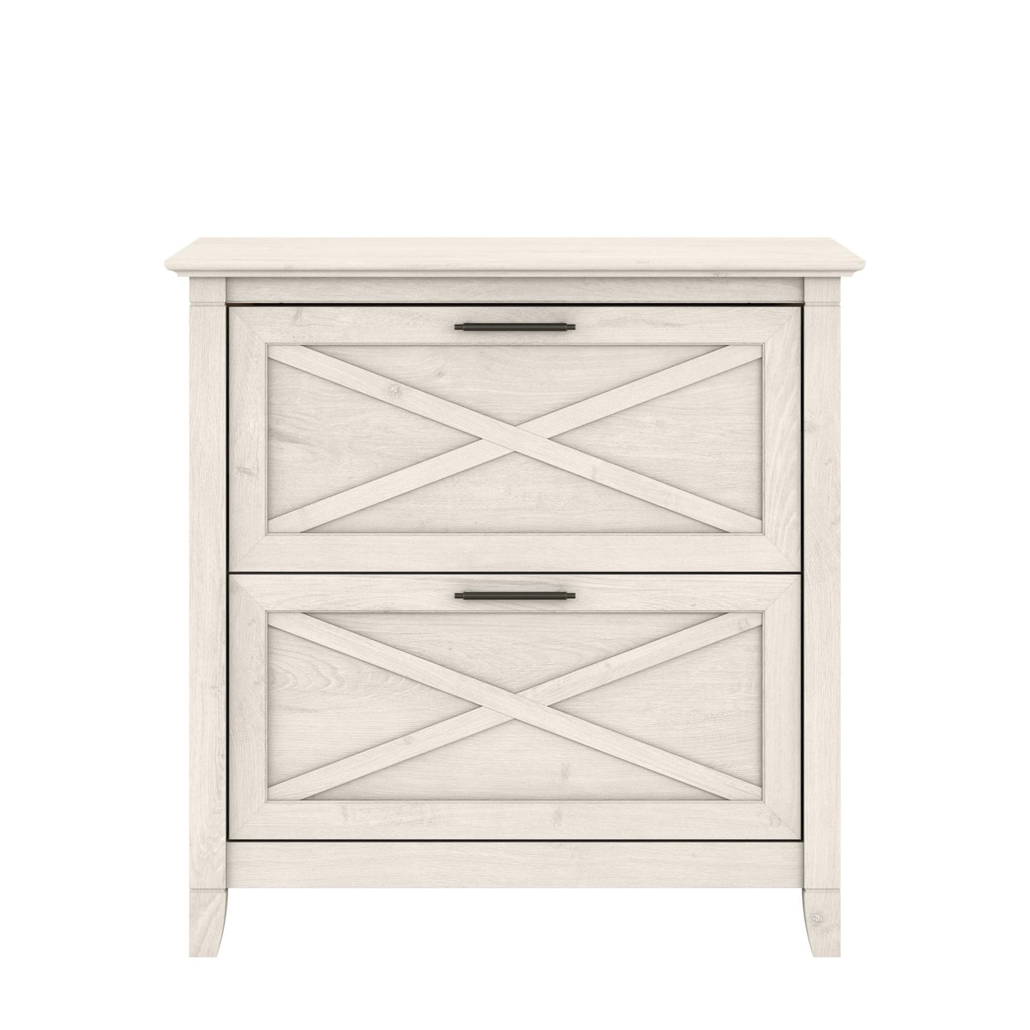 Bush Home Key West 2 Drawer Lateral File Cabinet in Linen White Oak, Document Storage for Home Office, Accent Chest with Drawers