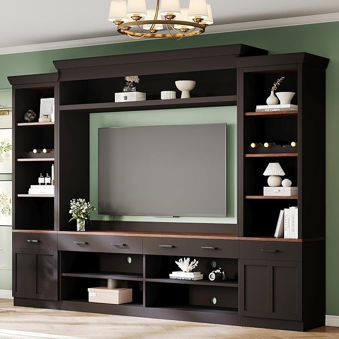 Merax Minimalist Entertainment Wall Unit Set