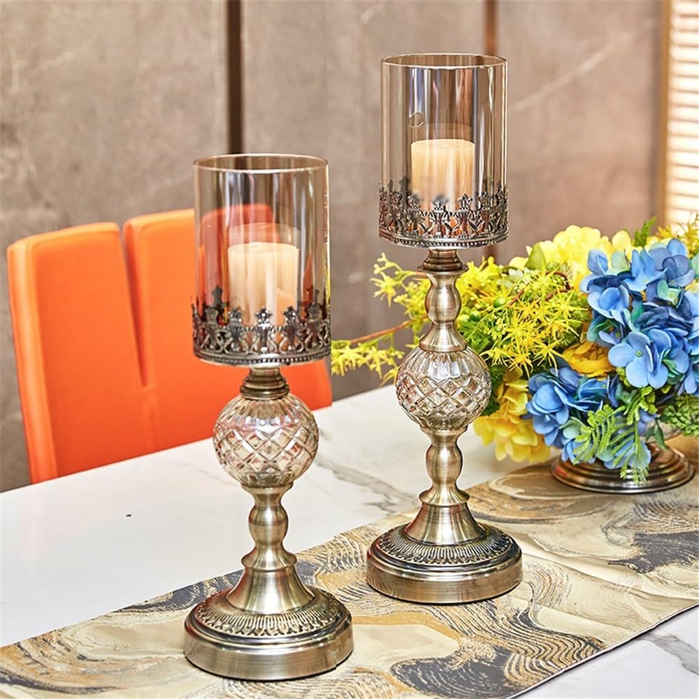 Candlestick Holders Luxury Table Decoration Metal Candle Holder for Home Wedding Event and Party Festival Candle Holders(Small)