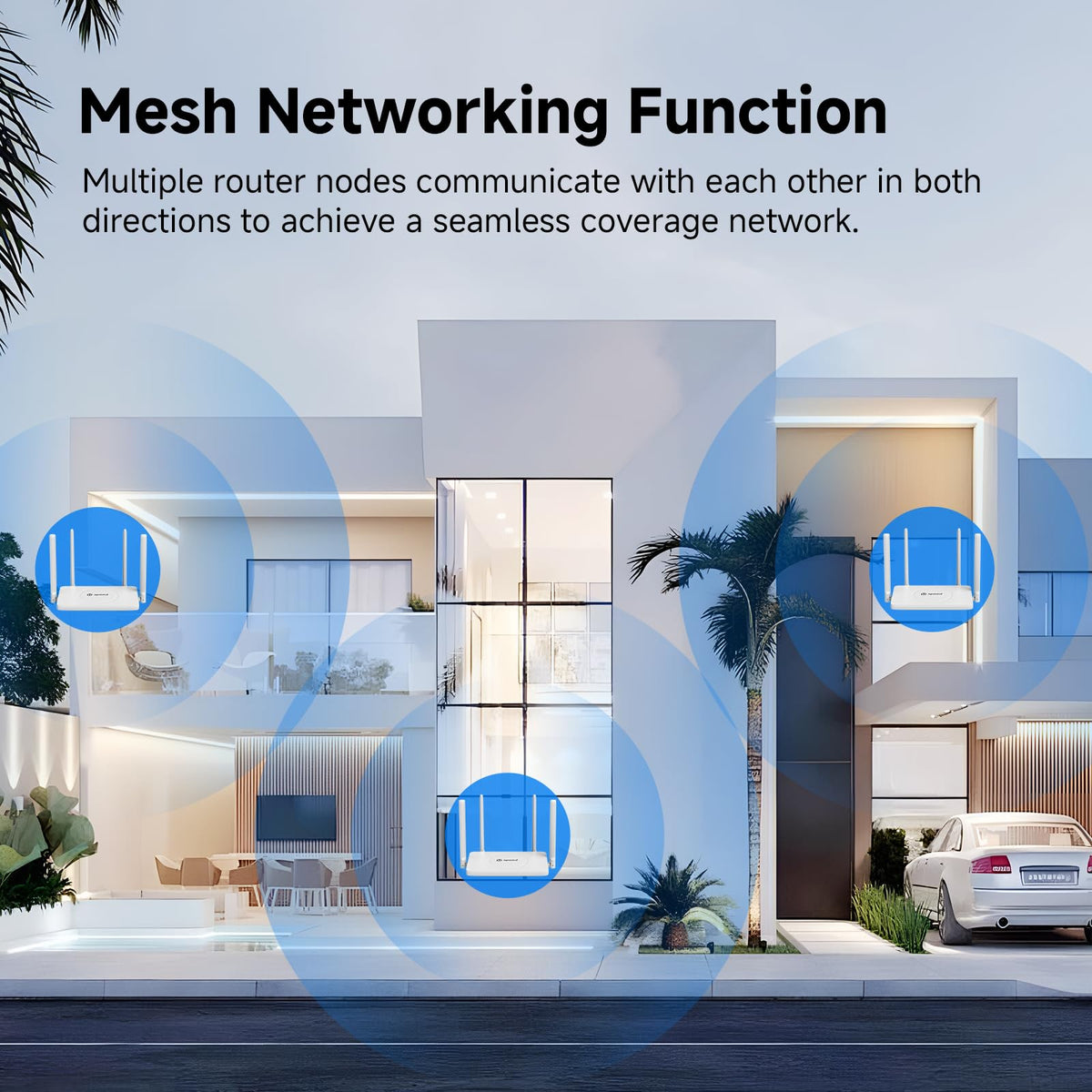 U-SPEED AC1200 WiFi Router Dual Band Wireless Internet Router, Speed Up to 1.2 Gbps, 4 x 1000 Mbps Gigabit Ethernet Ports, Bridge/Repeater Mode, Guest Network, IPV6, EasyMesh, Parental Controls