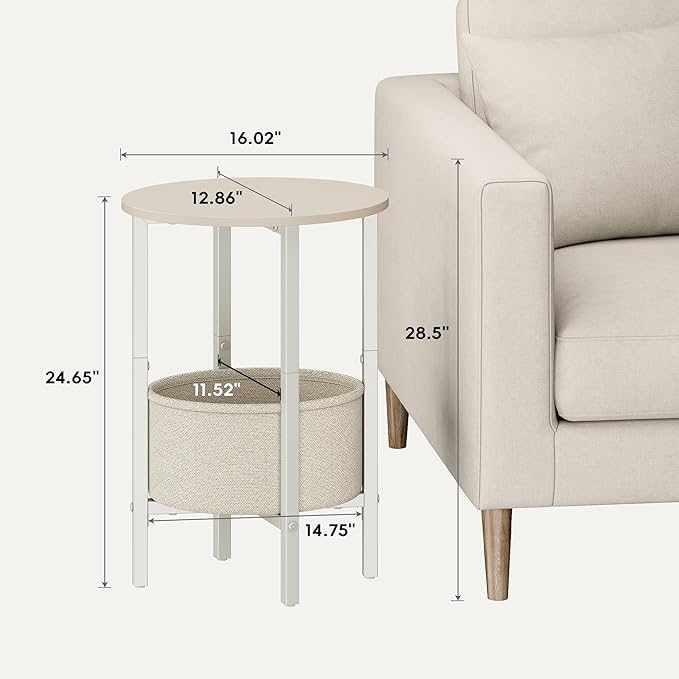 Vagusicc Side Table, Round End Table