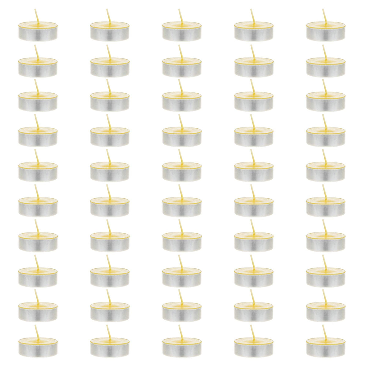 Mega Candles 50 pcs Scented Tea Lights Citronella Candles, Hand Poured Paraffin Wax Candle 8 Hours, Indoor & Outdoor Use, Camping, Festivities, Events, Party Usage, Patio, Barbecue BBQ, Picnics