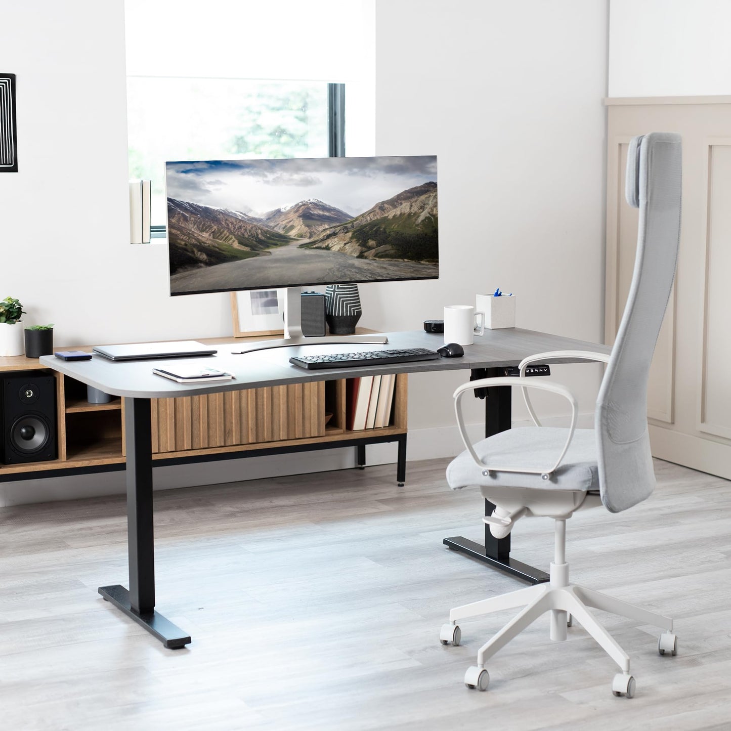 VIVO 63 x 32 inch Universal Table Top for Standard and Sit to Stand Height Adjustable Home and Office Desk Frames, Dark Gray Desktop, DESK-TOP1G