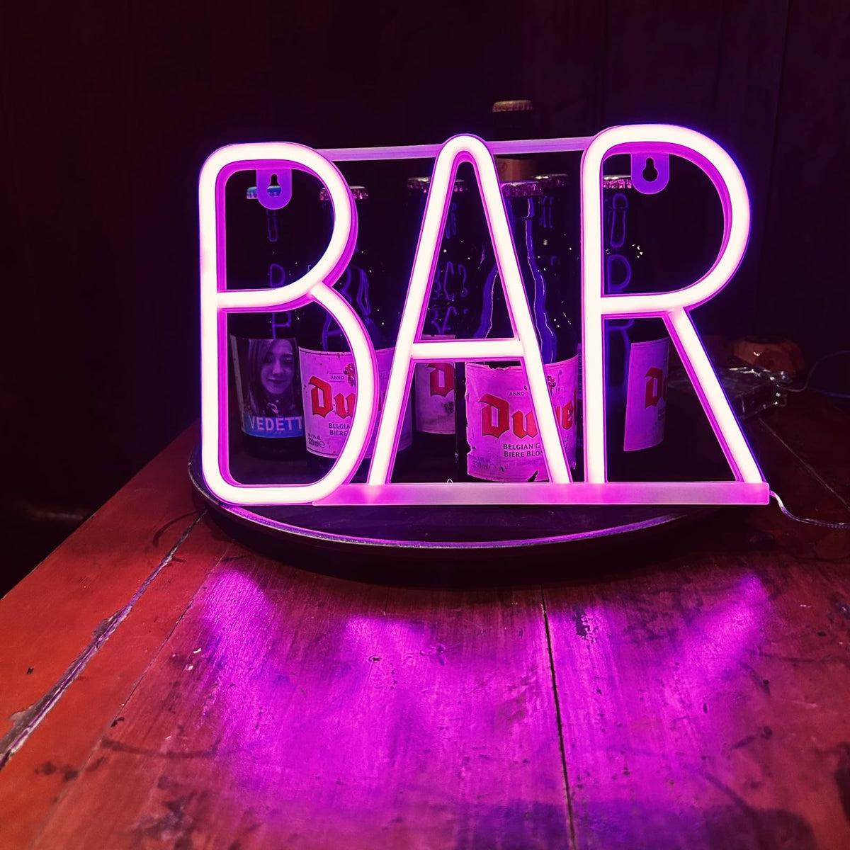Neon Bar Signs For Home Bar, Led Party Wall Decor Usb Powered Man Cave Neon Light For Bar Cart Decor, Bistro, Club, Pub, Business, Valentine Gifts (pink)