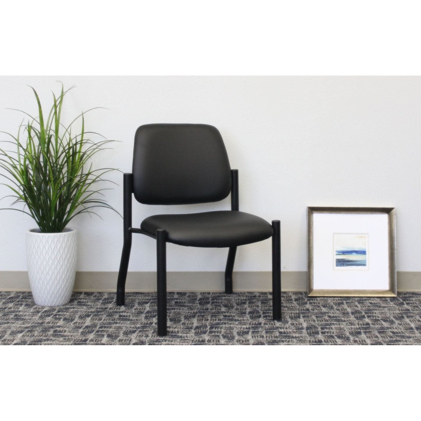 Boss Office Products Guest Chair 500 lb. Weight Capacity in Black
