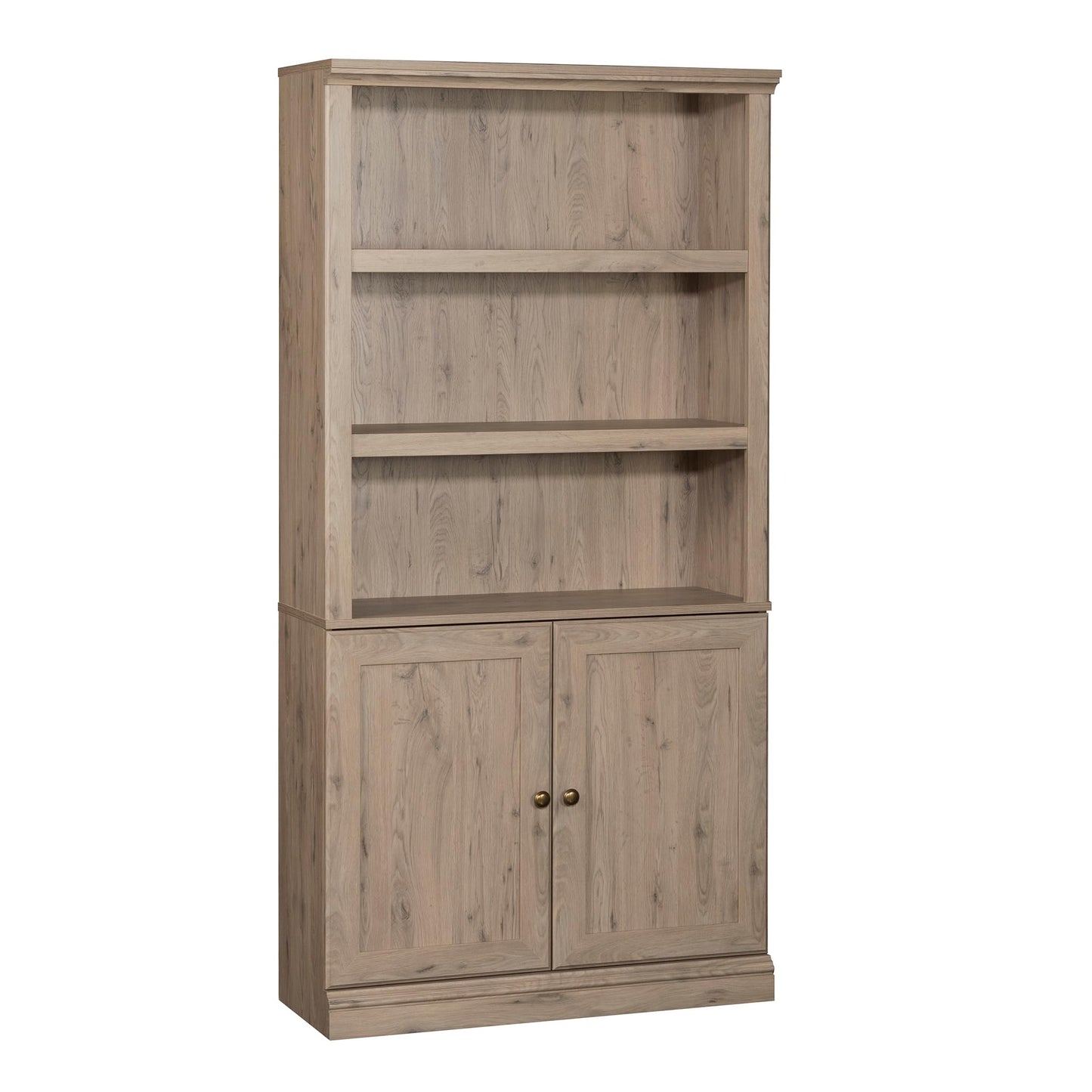 Sauder Miscellaneous Storage 5-Shelf/Book Shelf 2-Door Bookcase, Laurel Oak Finish