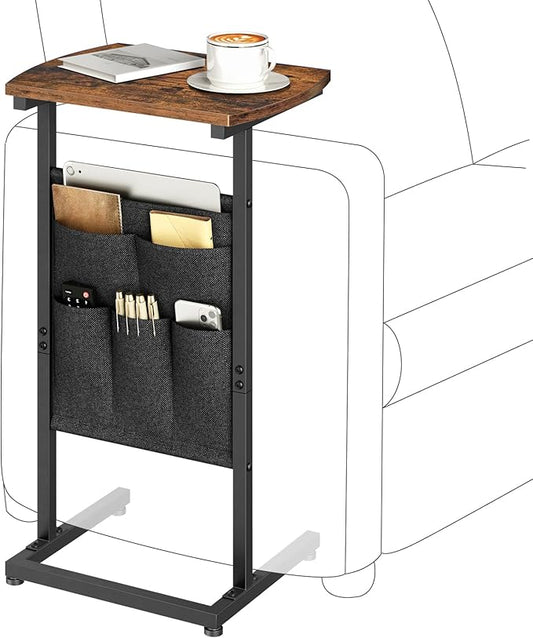 HOOBRO C Shaped End Table, 28.3" Side Table