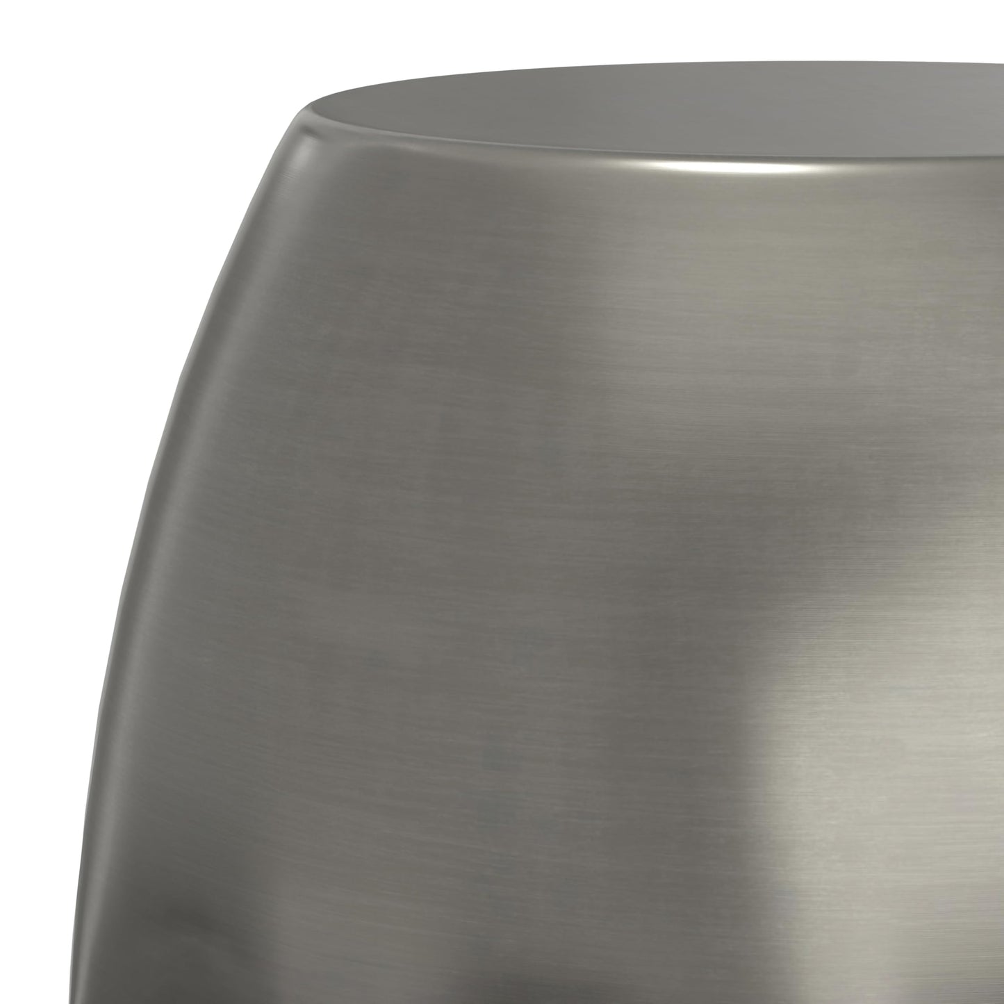SIMPLIHOME Flanigan Metal Accent Table - 16 inch Wide Solid Metal Round Drum Side Table in Antique Silver, Industrial End Table or Coffee Table for Living Room with Honeycomb Design, Assembled