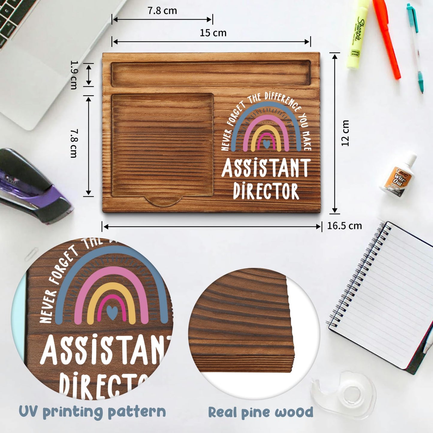 Assistant Director Gifts Sticky Note Holder, Thank You Gift for School Assistant Director, Program Coordinator Admin Leader, Education Appreciation Week, Graduation or Holiday Recognition PB025