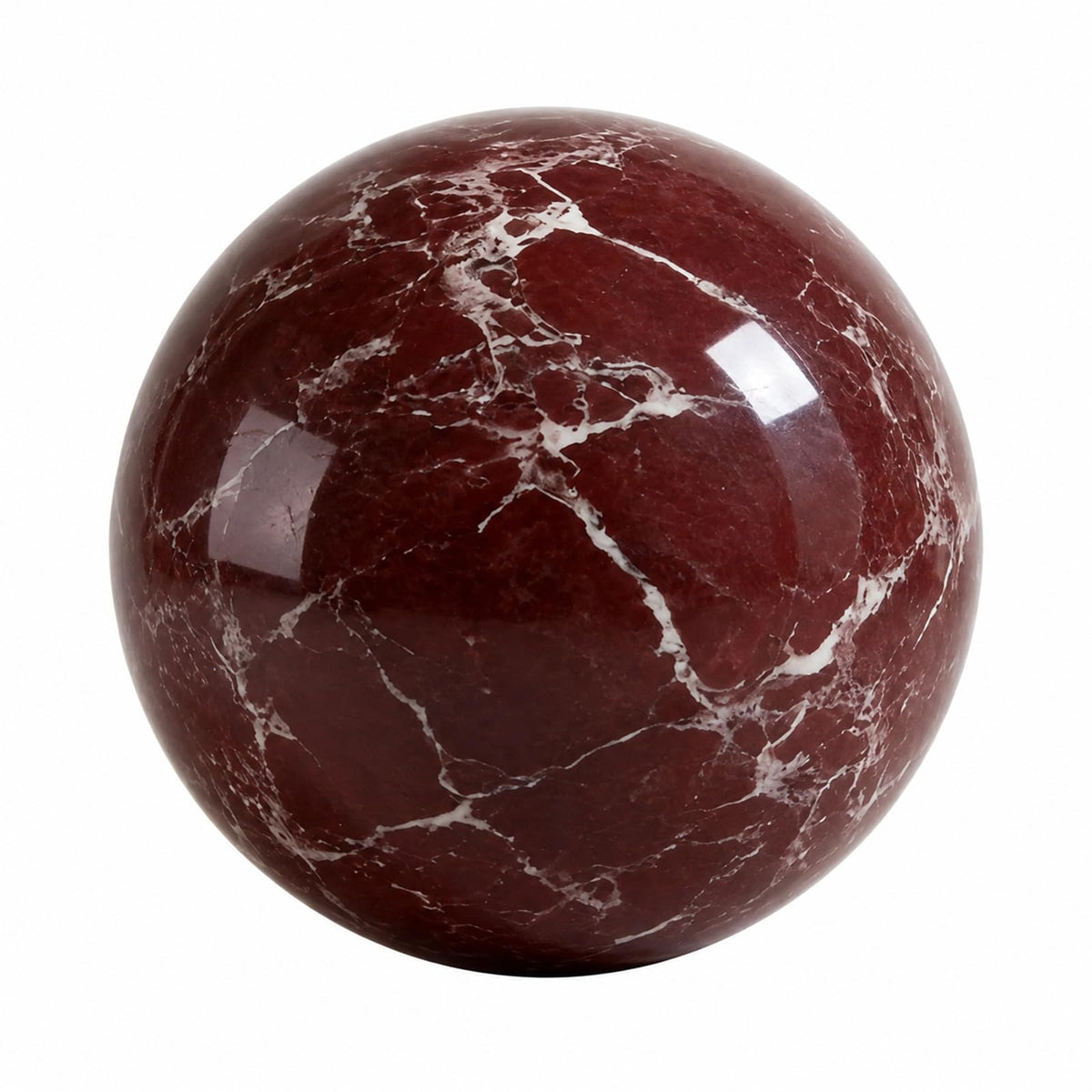 SIRIZEN-DIVING Rosa Levanto Marble Sphere, 8cm Natural Stone Orb