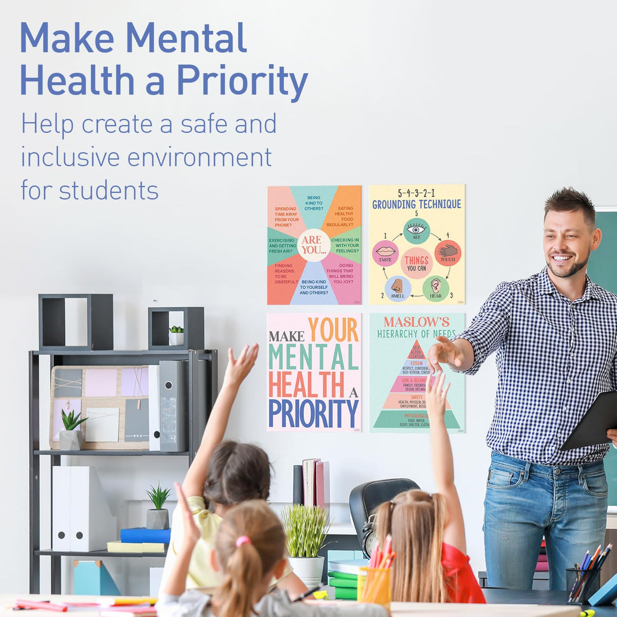 S&O Mental Health Posters for Office & School - Therapy Office Decor - Counseling and Awareness Wall Art Decorations - Growth Mindset Inspirational Quotes - Classroom Academy Counselor Supplies - 10PC