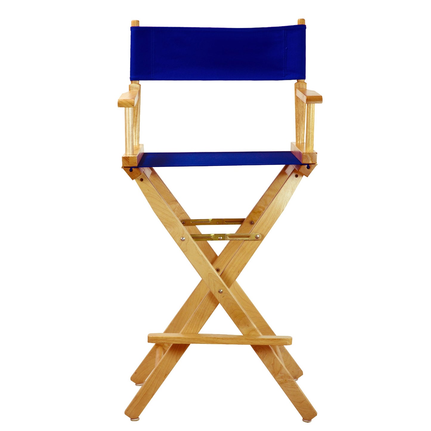 Casual Home 30" Director's Chair Natural Frame-with Roayl Blue Canvas, Bar Height