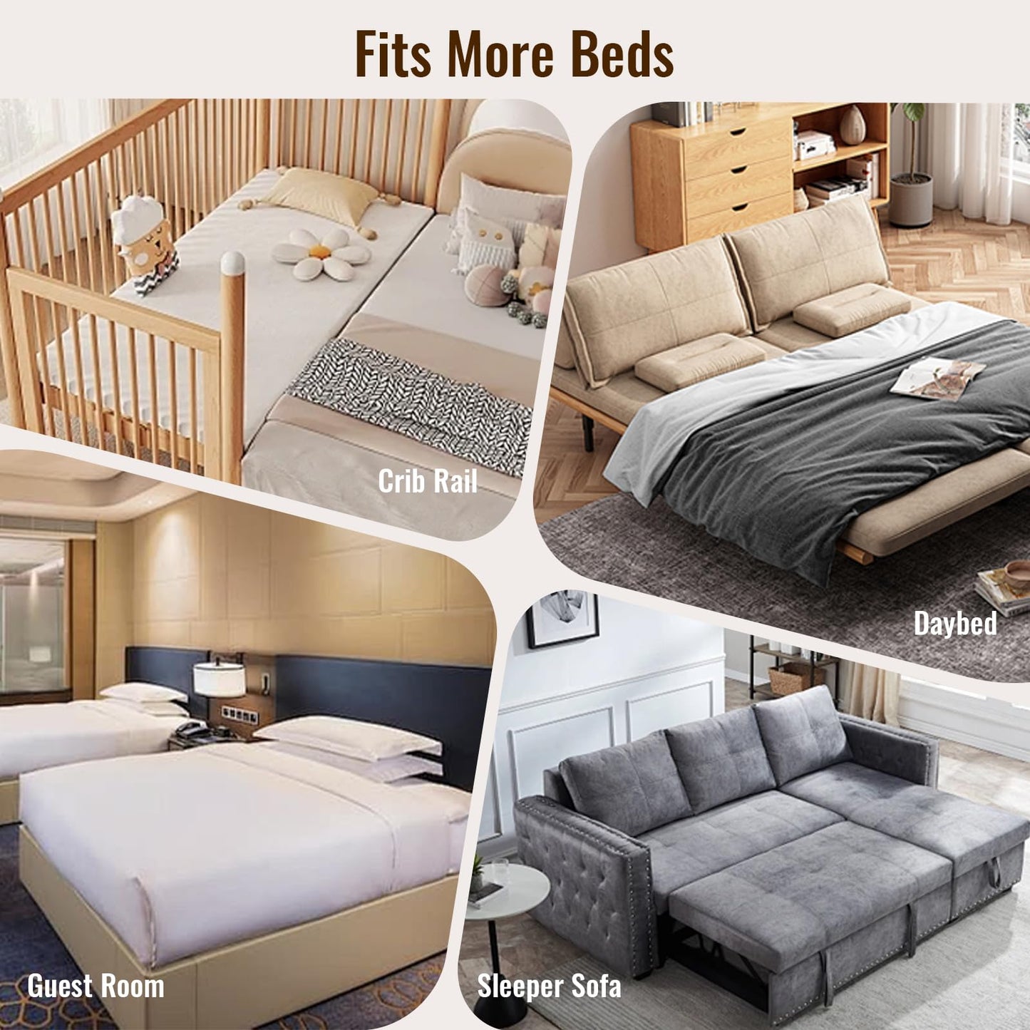 Vekkia 75 x 12 Extra-Wide & Thin Twin to King Converter- Split King Gap Filler (0-3") with Upgraded T-Shaped Design,Washable Cover, Fits Family Beds, Guest Room, Hotel & Vacation Rentals