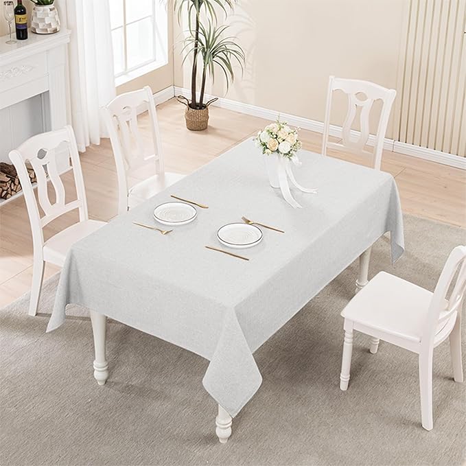 BALCONY & FALCON Square Tablecloth Washable Wrinkle Resistant and Water Proof