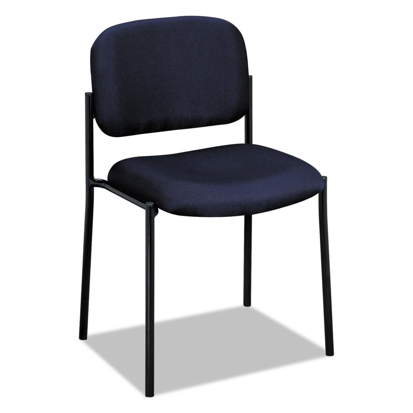 HON Scatter Office Chairs for Guests, Lobby, Waiting Rooms, Armless Stackable Chairs, Comfy Desk Seating, Navy