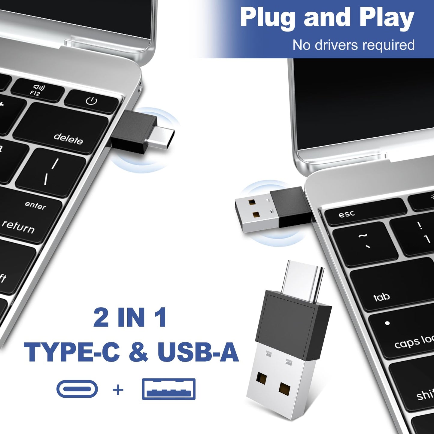 Presentation Clicker PowerPoint Wireless Presenter Remote: USB C Laser Pointer Computer Clickers, Hyperlink Finger Ring Project Power Point PPT Clicker for Mac Laptop Office, Google Slide Advancer