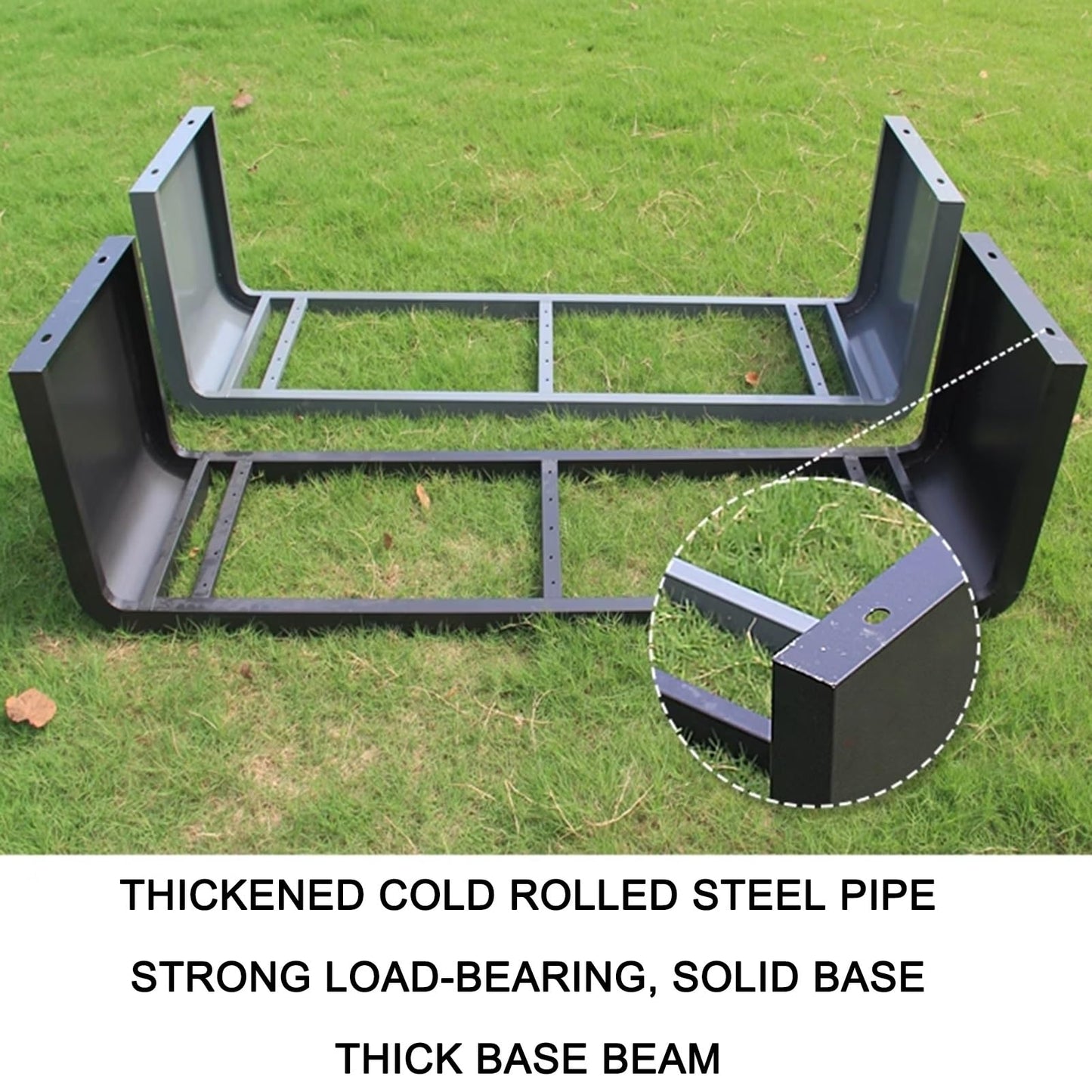 Durable Outdoor Garden Benches for Relaxing Moments - Two-Person Seat Backless Bench for Beach, Patio, Pool, or Lawn - Perfect Outdoor Furniture