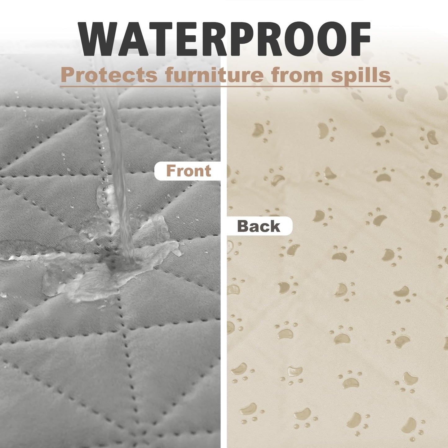 Ameritex Sofa Cover Waterproof for Seats Couch Cover for Dogs Pet Couch Cover Velvet for Chair Loveseat Sofa Machine Washable