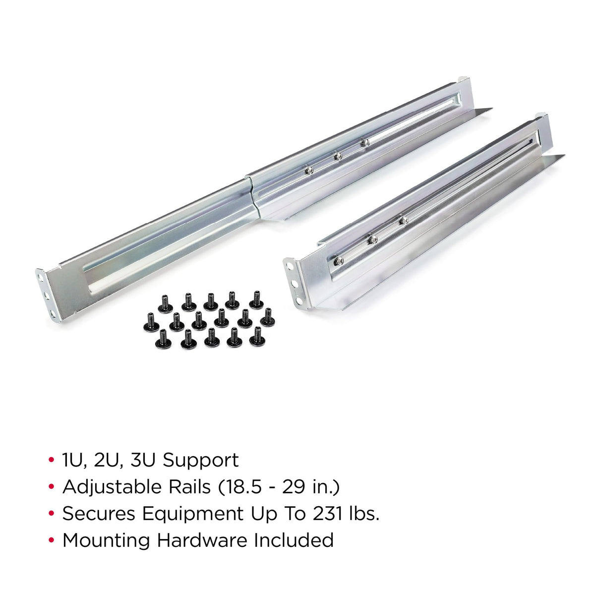 CyberPower 4POSTRAIL 4-Post Universal Rack Mount Rail Kit, Silver