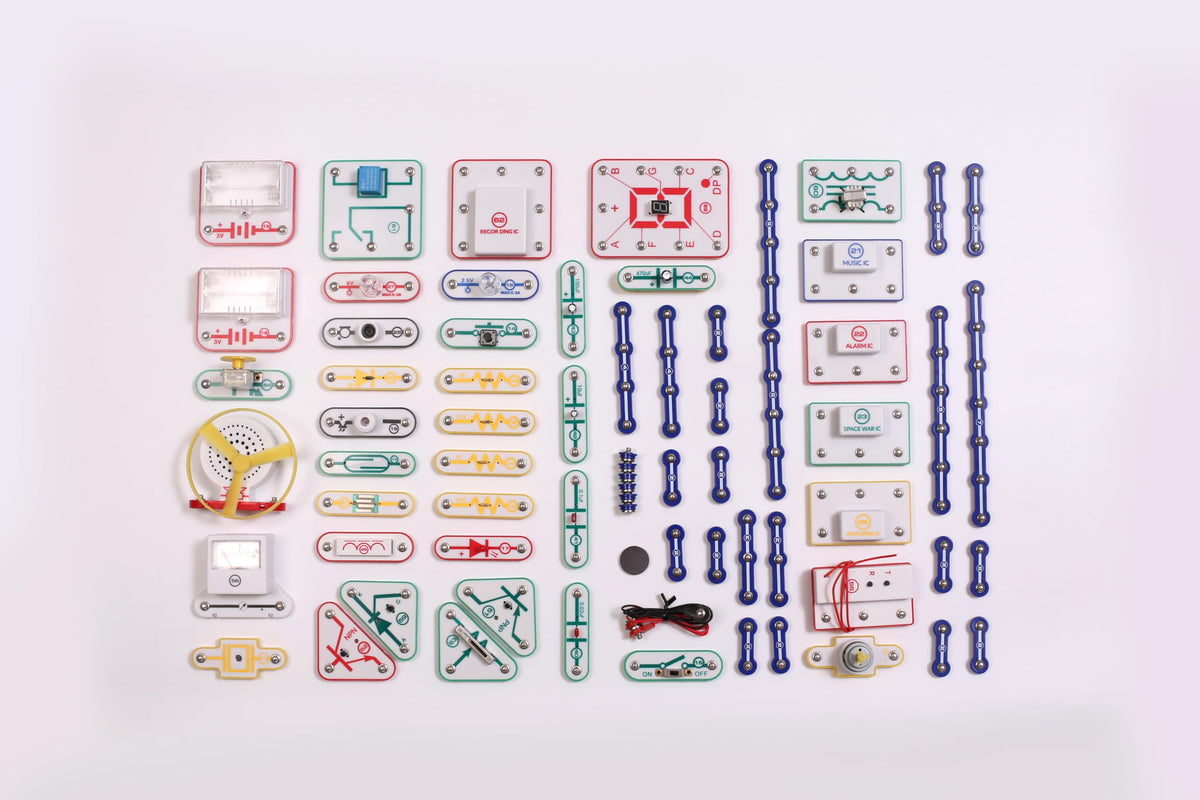 School & Family STEM Educational Toy Gift for Boys & Girls, Over 999 Projects, Physics Science Experiment Circuit Kit for Kids Ages 8+, Electronics Exploration Kit (Mixed Color, 999)