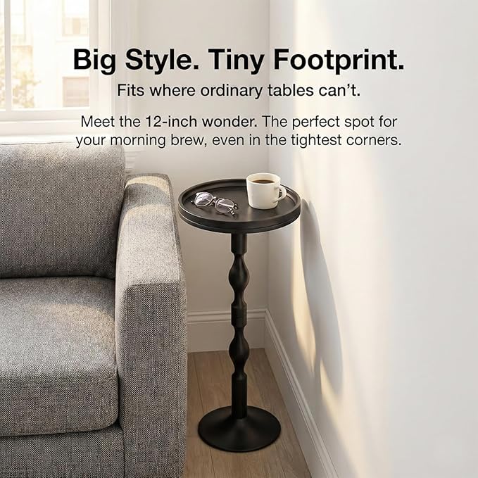 Small Round Drink Table, Pedestal Tables, Small Round Side Table