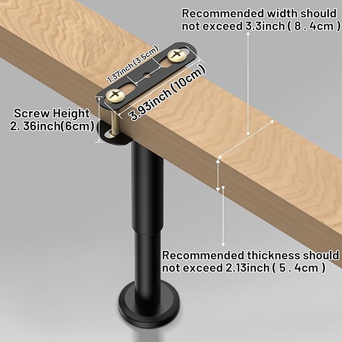 Wlrrcwdttc 2 Pcs Adjustable Height Bed Support Legs 10-17 inch, Bed Frame