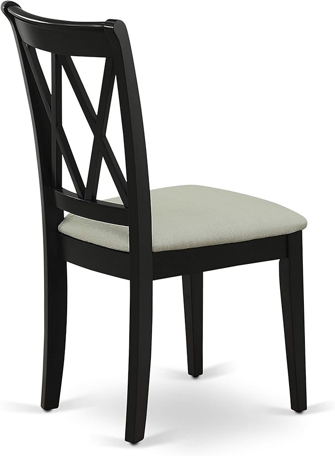 East West Furniture CLC-BLK-C Clarksville Dining Room Chairs
