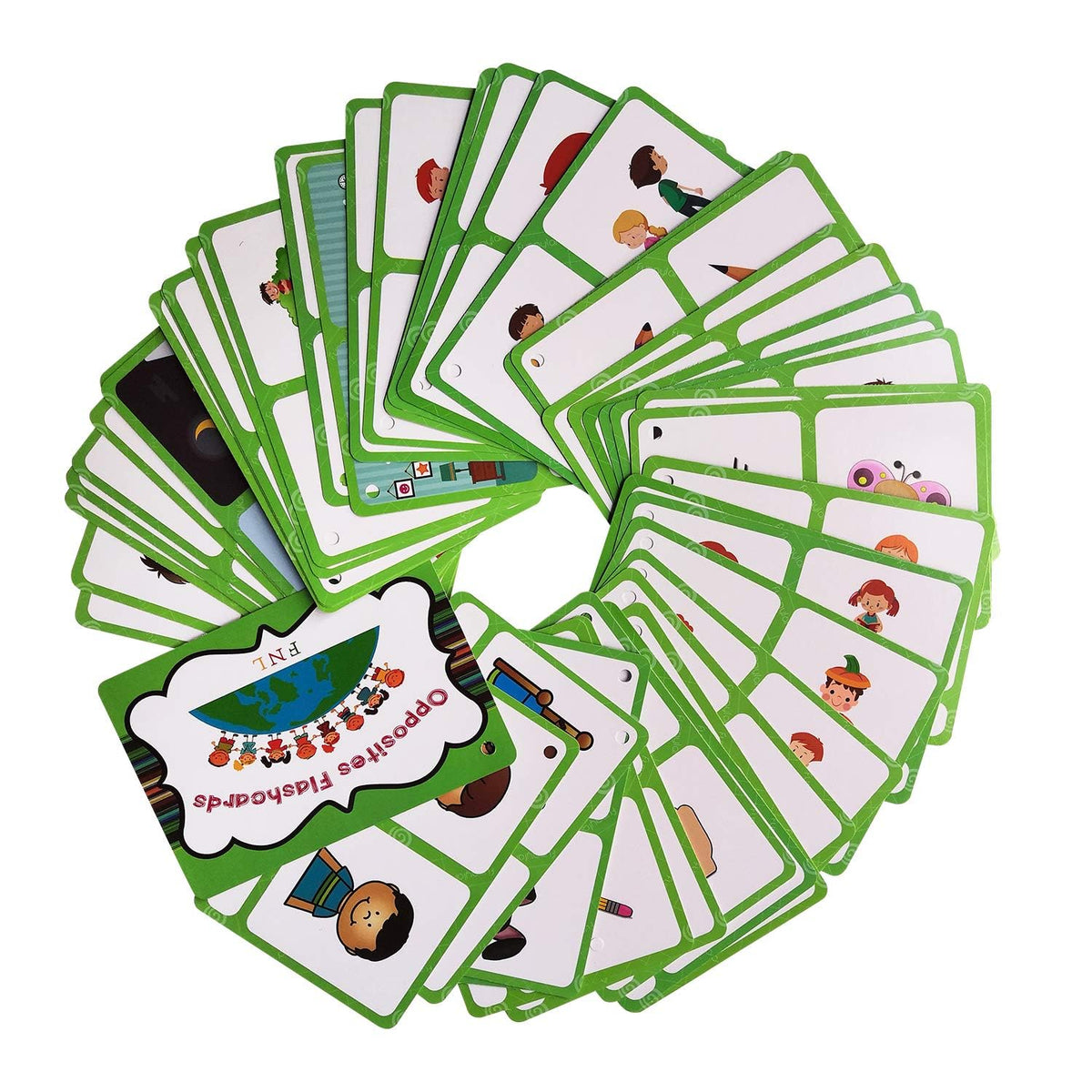 Richardy 20 Groups Synonyms/100 Groups Antonyms 2 Themes Flashcards Building Vocabulary Pocket Cards Educational Learning Toys Pre-Kindergarten Classroom Supplies