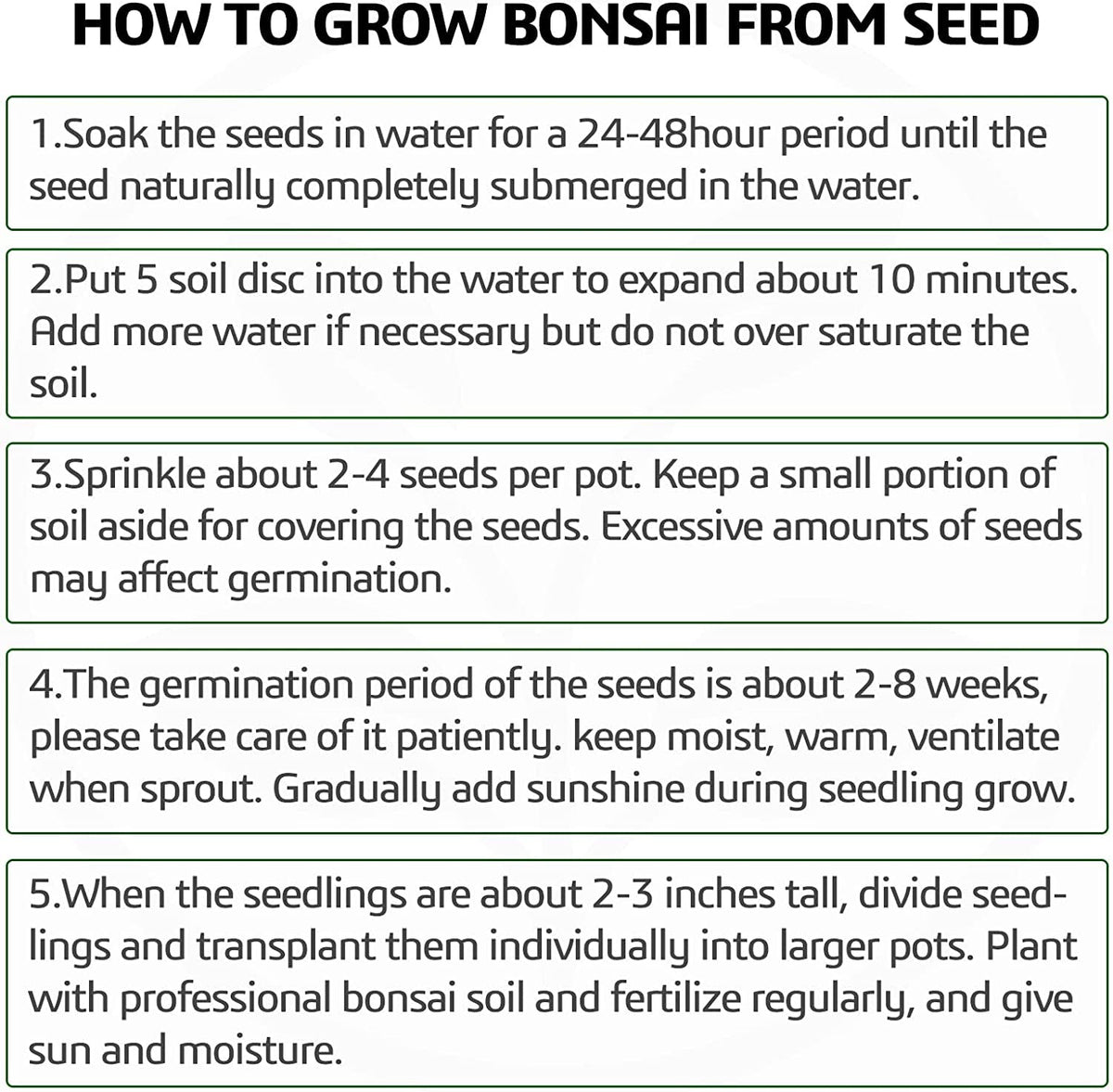 Meekear 5 Bonsai Tree Kit Complete Plant Growing Tools, Grow in Pot Indoor Bonsai Tree Starter Kit, Great Home Gardening Potted Plants DIY Gift for Adults