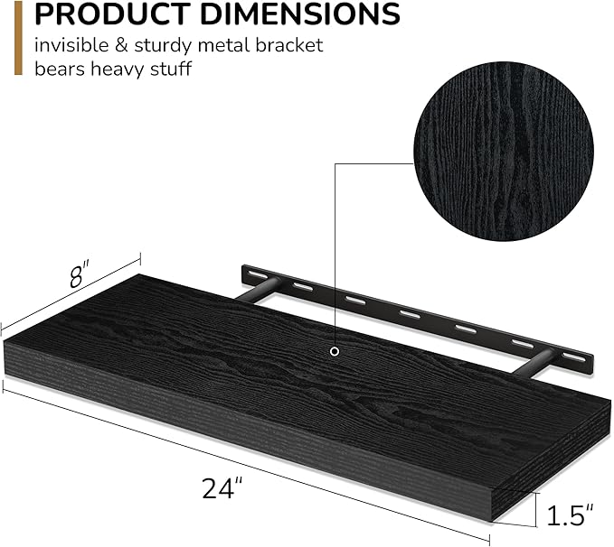 Fun Memories 24 Inch Floating Shelves