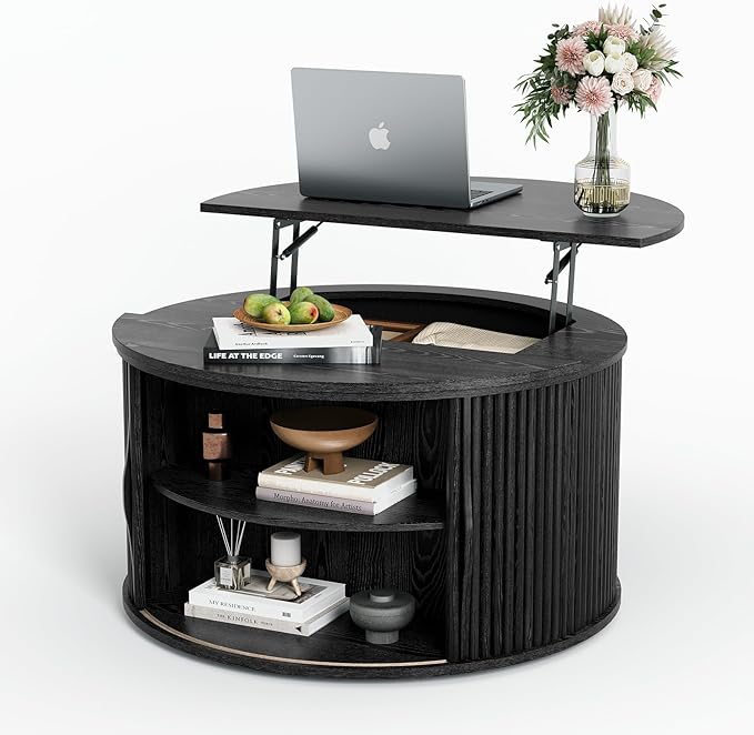 JOINICE 31.5" Round Lift Top Coffee Table
