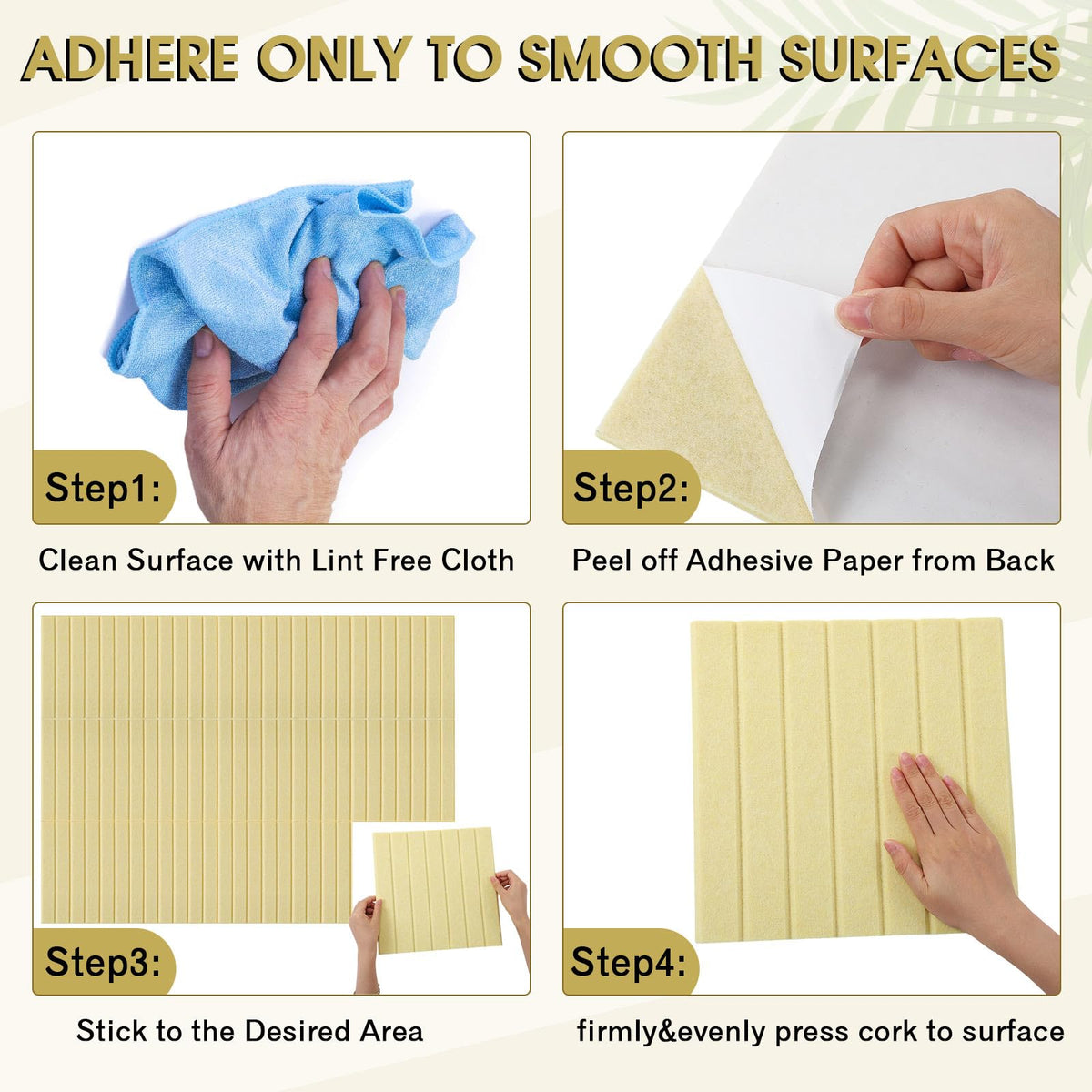 Honoson 12 Pack 48"x 36" Large Cork Board Alternative Felt Bulletin Board Wall Tiles with Safe Square Adhesive Roll Cork Tiles for Walls Home Office Classroom Back to School Pin Panels(Light Yellow)